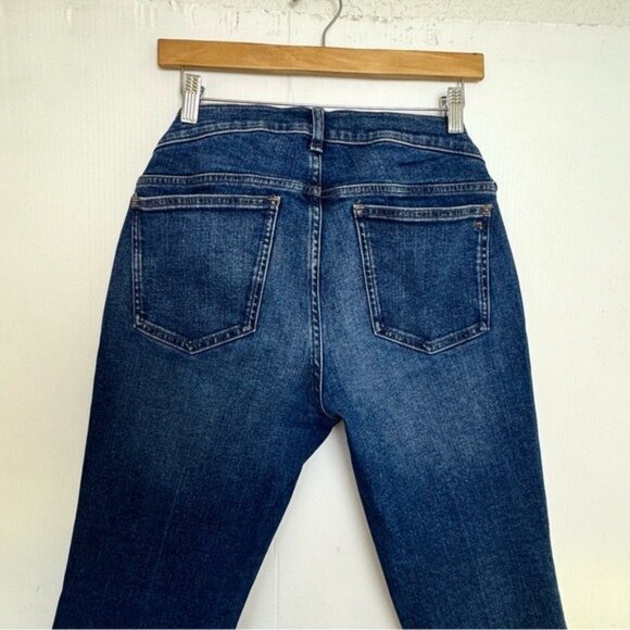 Madewell The Maternity Side-Panel Kick Out Crop Jeans in Arlen Wash 29 - Picture 7 of 11